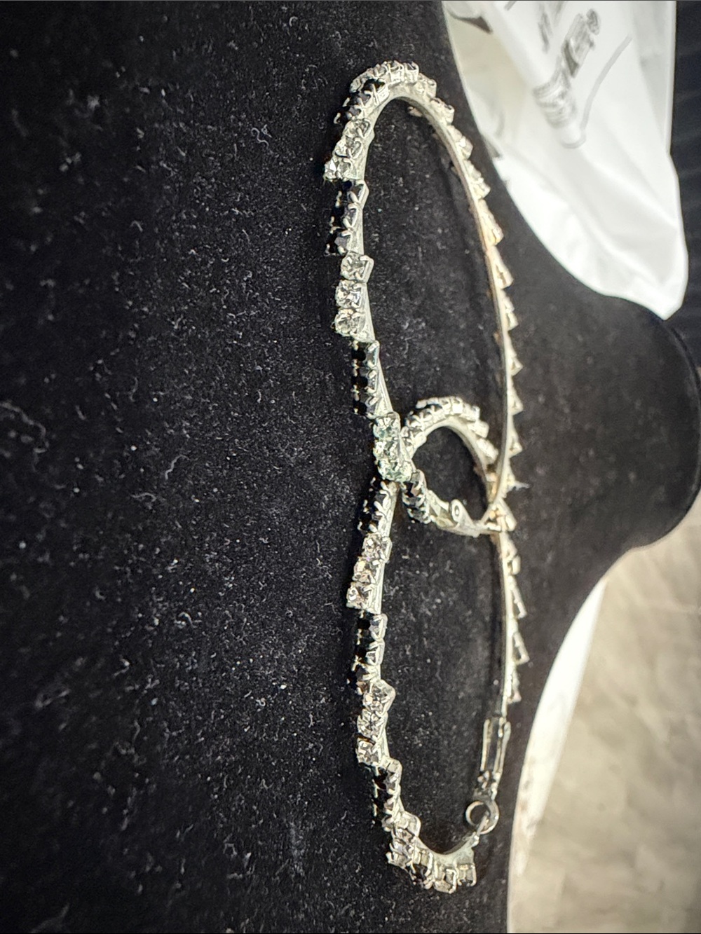Silver Crystal Hoop Earrings - Women's Jewelry